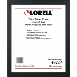 Lorell Poster Frame - 16" x 20" Frame Size - Vertical, Horizontal - Mountable - Wood - Black - 1 Each