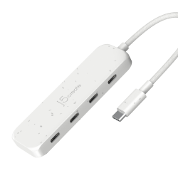 j5create Eco-Friendly USB-C To 4-Port Type-C Gen 2 Hub, Pure White, JCH345EW