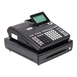 Casio® PCRT500 Cash Register With LCD Display, Black/Silver
