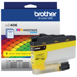 Brother® LC406 INKvestment Yellow Ink Tank, LC406Y