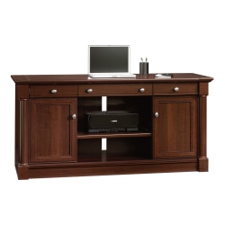 Sauder® Palladia Collection 62"W Computer Credenza With Slide-Out Desktop, Select Cherry