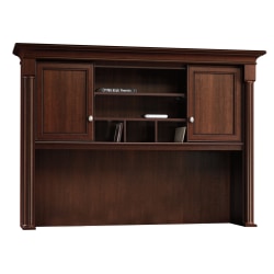 Sauder® Palladia Collection Credenza Hutch, Select Cherry
