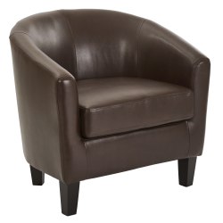 Ave Six Work Smart™ Ethan Tub Chair, Cocoa/Dark Espresso