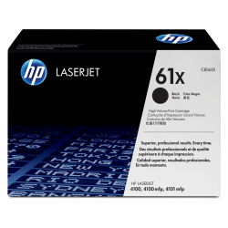 HP 61X Black High Yield Toner Cartridge, C8061X