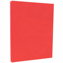 JAM Paper® Card Stock, Ruby Red, Letter (8.5" x 11"), 65 Lb, Pack Of 100