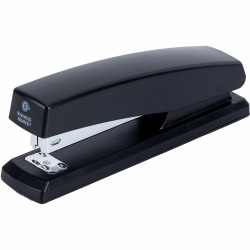 Business Source Full-Strip Desktop Stapler - Staples Upto 20 Sheet - Holds Upto 210 Staple - Full Strip - 3.50" Throat Depth - Black - Metal, Plastic
