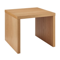 Eurostyle Abby Square Side Table, 20-1/8"H x 23-3/5"W x 23-3/5"D, Oak