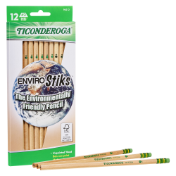 Ticonderoga® EnviroStik® Pencils, Presharpened, #2 Lead, Soft, Pack of 12