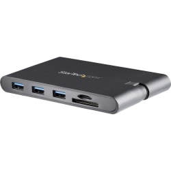 StarTech.com USB-C Multiport Adapter with HDMI and VGA - Mac / Windows - 3x USB 3.0 - SD/micro SD - PD - MacBook Pro USB C Adapter - USB C Hub - Add video output, three USB 3.0 ports, SD/micro SD card readers, and GbE port to your laptop