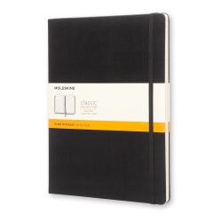 Moleskine Classic Hard Cover Notebook, 7-1/2" x 10", Ruled, 192 Pages, Black