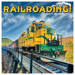 2026 Willow Creek Press Sports Monthly Wall Calendar, 12" x 12", Railroading, January To December, 52556