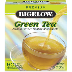 Bigelow® Premium Blend Green Tea Bags, Carton Of 60