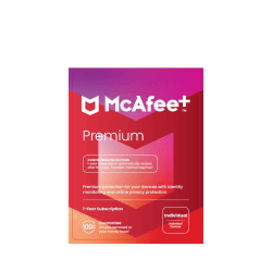 McAfee+ Premium Individual Antivirus And Internet Security Software, For Unlimited Devices, 1-Year Subscription With Auto-Renewal, For Windows®/Mac/Android/iOS/ChromeOS, Product Key Card