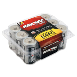 Rayovac Ultra Pro Alkaline D Battery 12-Packs - For Multipurpose - D - 1.5 V DC - 12/Pack - 8 / Carton