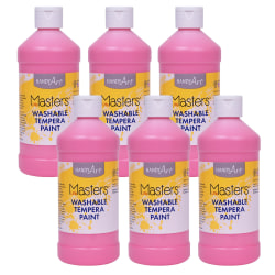 Handy Art Little Masters Washable Tempera Paints, 16 Oz, Pink, Pack Of 6 Paints