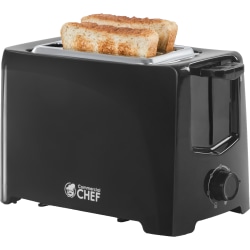 Commercial Chef 2-Slice Toaster, 6-1/2"H x 9-7/8"W x 5-13/16"D, Black