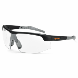 Ergodyne Skullerz Safety Glasses, Sk&ouml;ll, Matte Black Frame Clear Lens