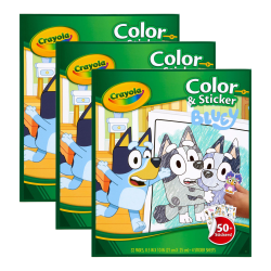 Crayola Color & Sticker Book, Bluey, Pack Of 3