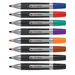 FORAY® Desk-Style Overhead/Flip Chart Markers With Soft Grip, Assorted, Pack Of 8