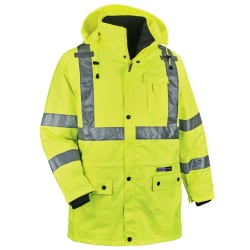 Ergodyne GloWear® 8385 Type R Class 3 High-Visibility 4-In-1 Jacket, Small, Lime