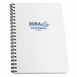 Rite in the Rain All-Weather Spiral Notebooks, DuraRite Side, 4-5/8" x 7", 64 Pages (32 Sheets), White, Pack Of 12 Notebooks