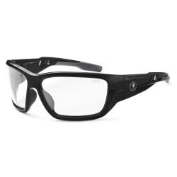 Ergodyne Skullerz Safety Glasses, Baldr, Black Frame Anti-Fog Clear Lens
