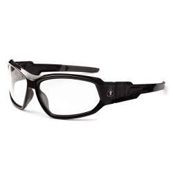 Ergodyne Skullerz Safety Glasses, Loki, Black Frame Anti-Fog Clear Lens