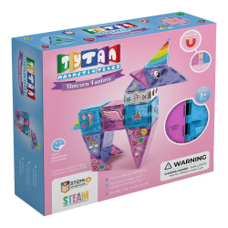 Tytan Toys Magnetic Tile Blocks Unicorn Kit, Assorted Colors, Kit Of 47 Pieces