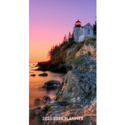 2025 Willow Creek Press 2-Year Monthly Checkbook/Calendar, 3-1/2" x 6-1/2", National Park, January 2025 To December 2026, 47057