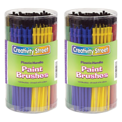 Creativity Street Economy Brush Classroom Packs, 7", 144 Brushes Per Pack, Set Of 2 Packs