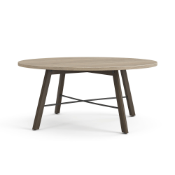 HON Scramble Wood Round Coffee Table, 16"H x 36"W x 36"D, Kingswood Walnut/Florence Walnut