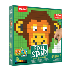 Trodat Pixel Stamp Art Coloring Book, Animals, Total Qty 1