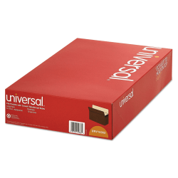 Universal Expansion File Pocket - Legal - 8.5" x 14" - Straight Tab Cut - 5" Expansion - 10 / Box - Manila, Red