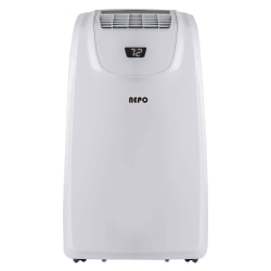 NEPO 14,000 BTU Portable Air Conditioner With Cool, Fan, Dehumidifier And Heat And Self Evaporator And Remote, 29-1/4" x 16-15/16", White