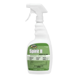 Zep Spirit II Ready-To-Use Disinfectant, 32 Oz, Citrus Scent, Carton Of 12 Spray Bottles