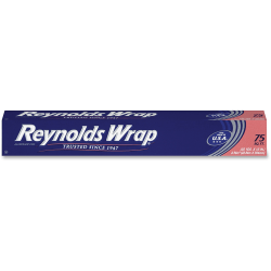 Reynolds Wrap Standard Aluminum Foil - 12"x 75 ft - Moisture Proof, Grease Proof, Odor Proof, Durable, Heat Resistant, Cold Resistant, Molded