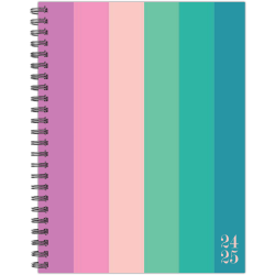 2024-2025 Willow Creek Press Weekly/Monthly Planner, 6-1/2" x 8-1/2", Cabana Stripe, July To June, 46234