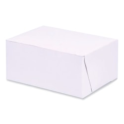 SCT® Paper Bakery Boxes, 2-3/4"H x 6"W x 4-1/2"D, White, Carton Of 250 Boxes