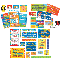 Eureka Dr. Seuss™ 35 Quotes Bulletin Board Set, Multicolor, Pre-K - Grade 12