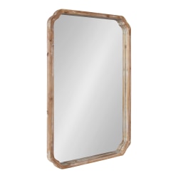 Uniek Kate And Laurel Marston Rectangle Mirror, 36"H x 24"W x 1-3/4"D, Rustic Brown