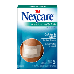 3M™ Nexcare™ Premium Adhesive Pads, 2 3/8" x 4", Pack Of 3
