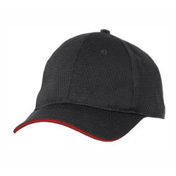 Chef Works Cool Vent Baseball Cap, Black/Red