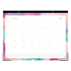 2024-2025 Blue Sky Planning Monthly Desk Pad Calendar, 22" x 17", Multicolor Smoke, July 2024 To June 2025, 148668-A25
