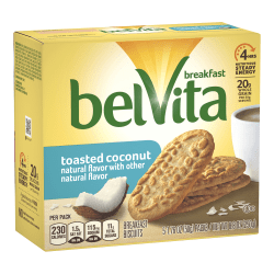 BELVITA Breakfast Biscuits Toasted Coconut, 5 Count, 6 Pack