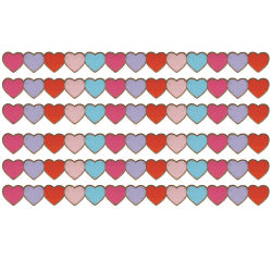 Teacher Created Resources Die-Cut Border Trim, Home Sweet Classroom Hearts, 35' Per Pack, Set Of 6 Packs