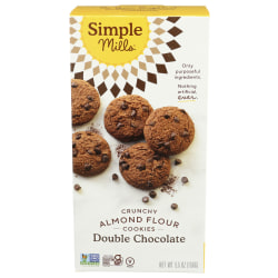 Simple Mills Crunchy Cookies, Double Chocolate, 5.5 Oz, Total Qty 6