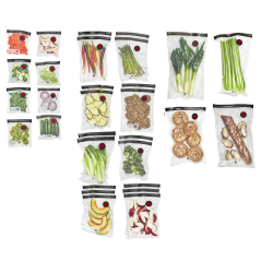 Zwilling Fresh & Save Vacuum Sealer Bags, Assorted Sizes, Clear, Set Of 30 Bags