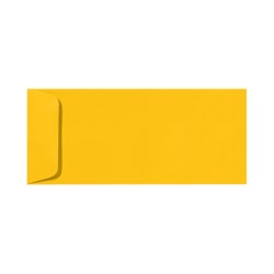 LUX Open-End Envelopes, #10, Peel & Press Closure, Sunflower Yellow, Pack Of 50