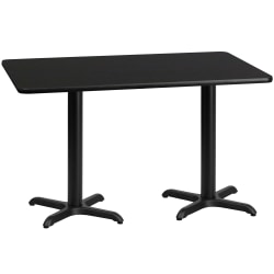 Flash Furniture Rectangular Laminate Table Top With Table Height Base, 31-3/16"H x 30"W x 60"D, Black
