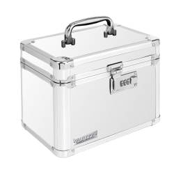 IdeaStream Vaultz Small Locking Storage Box, 7"H x 7"W x 7"D, White